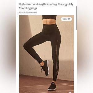 NWOT Free People Running Through My Mind high-rise leggings